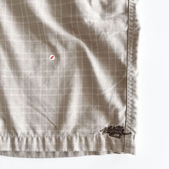 Billabong Men's Chino Shorts Plaid Mid Length Flat Front Tan Size 34 - Picture 9 of 9